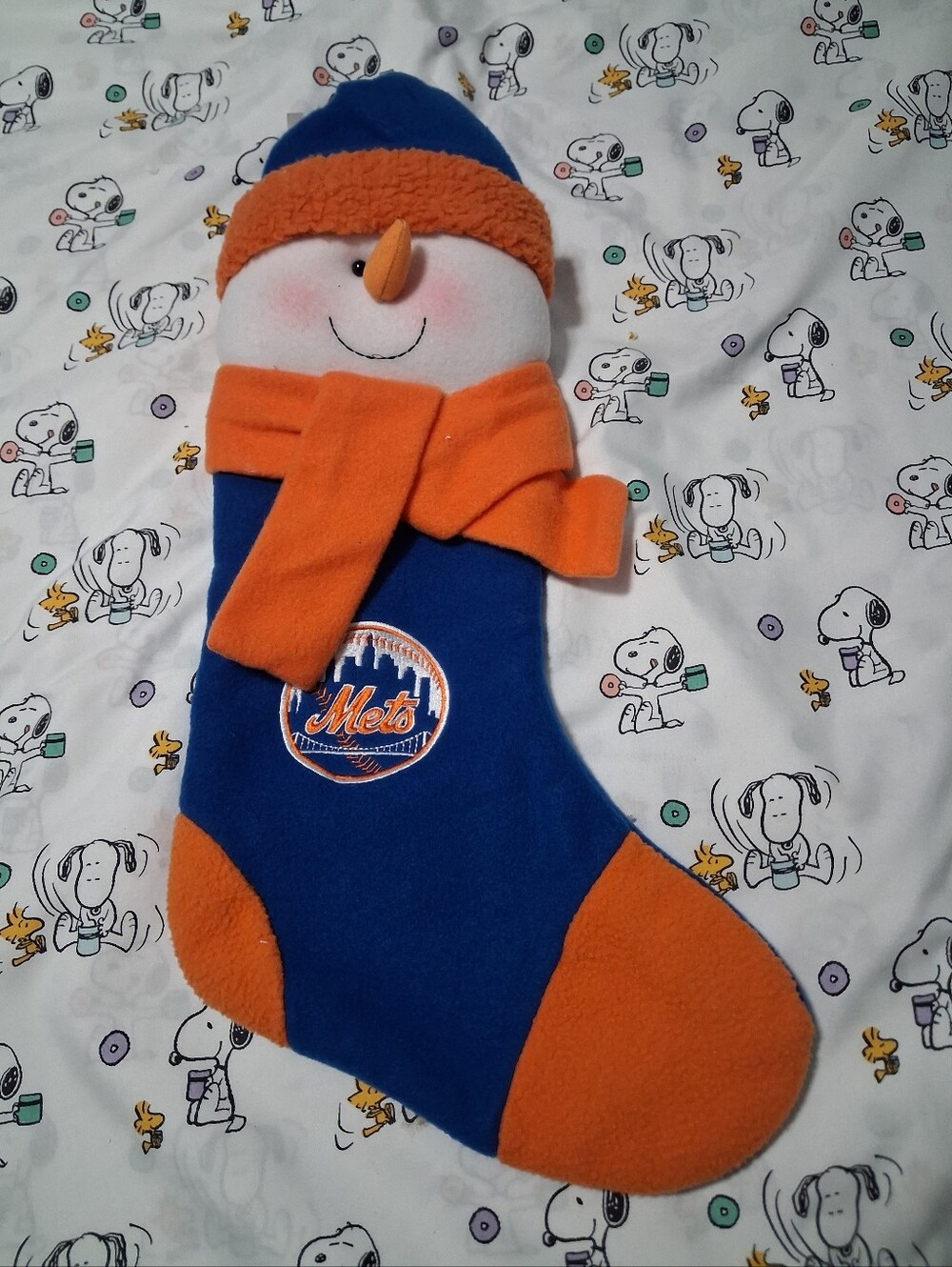 Vintage 2000s Scottish Christmas MLB New York Mets Snowman Christmas Stocking